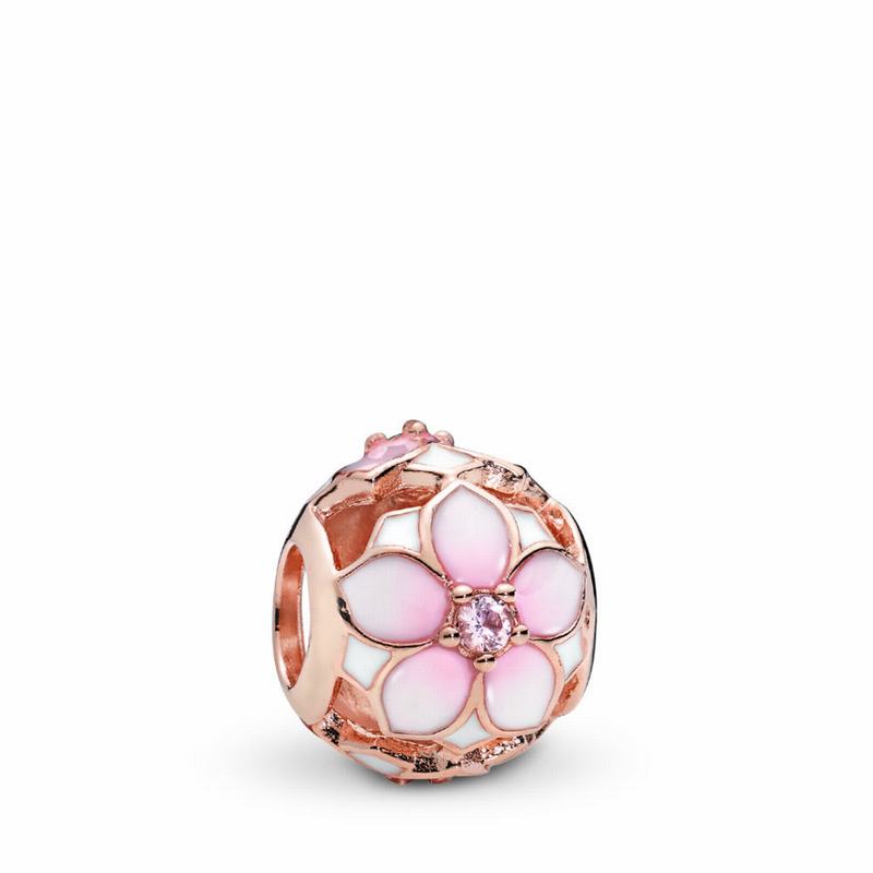 Talismane Pandora Rose™ Magnolia Bloom Roz (WyE6M0k3)